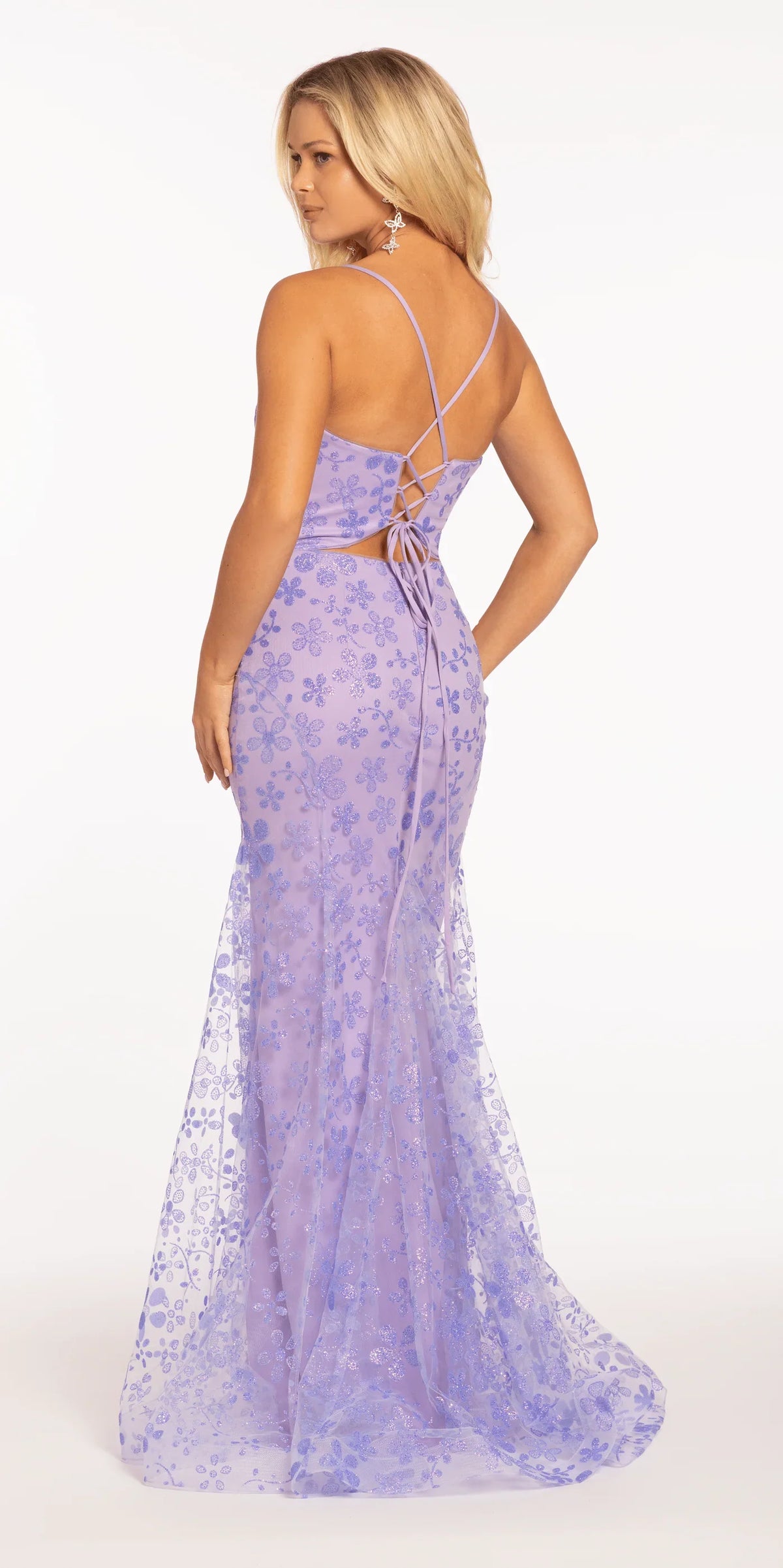 Mermaid V-Neck Tulle High Slit Floor-Length Prom Dress - Chloe Dress