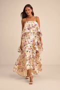 Spaghetti Strap Tiered Floor-Length Prom Dress - Chloe Dress
