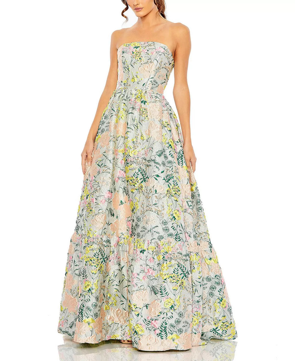 Ball Gown Strapless Open Back Tiered Floor-Length Prom Gown - Chloe Dress