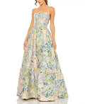 Ball Gown Strapless Open Back Tiered Floor-Length Prom Gown - Chloe Dress