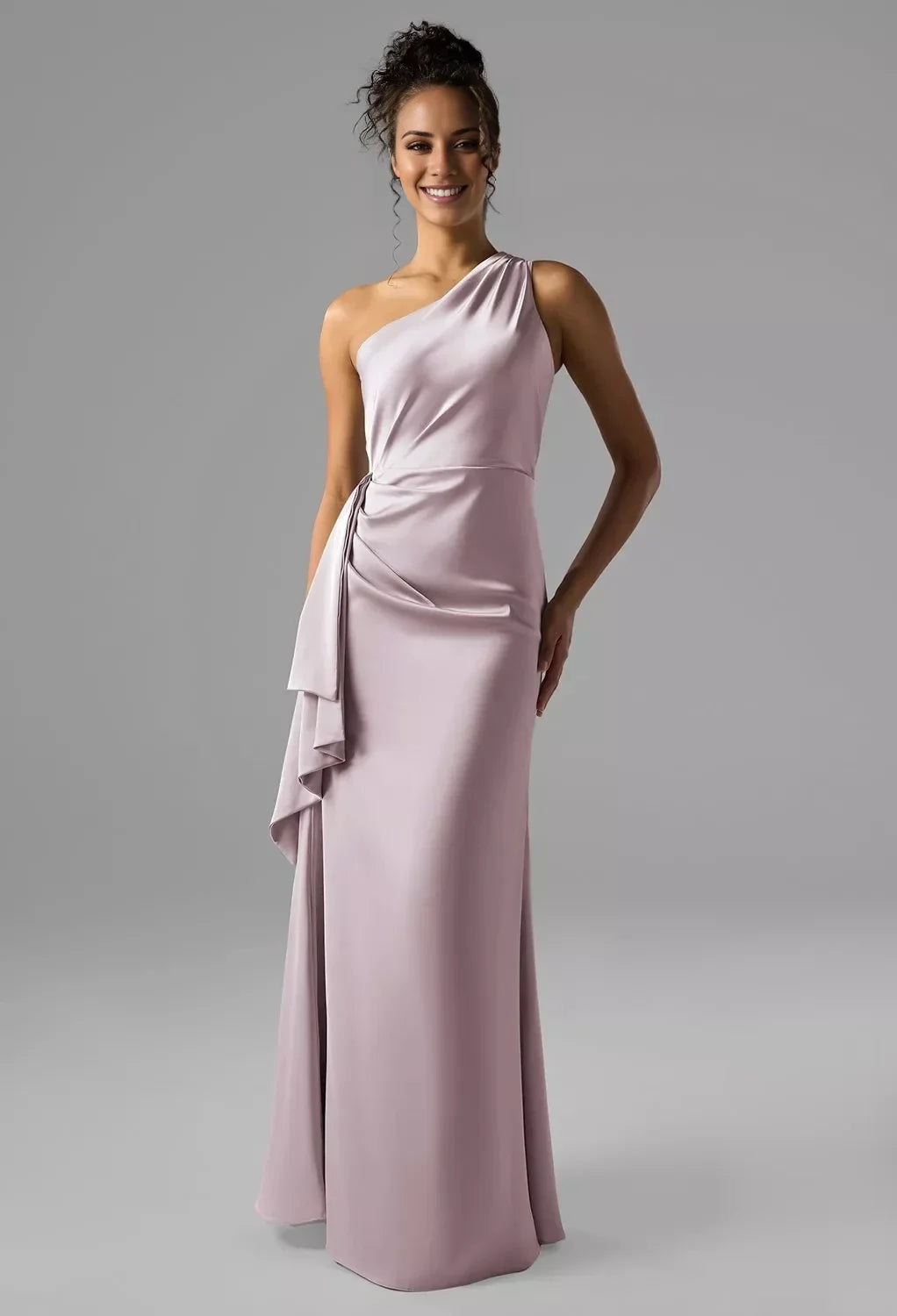 A-Line One-Shoulder Sleeveless Backless Floor-Length Wedding Dress - Chloe Dress