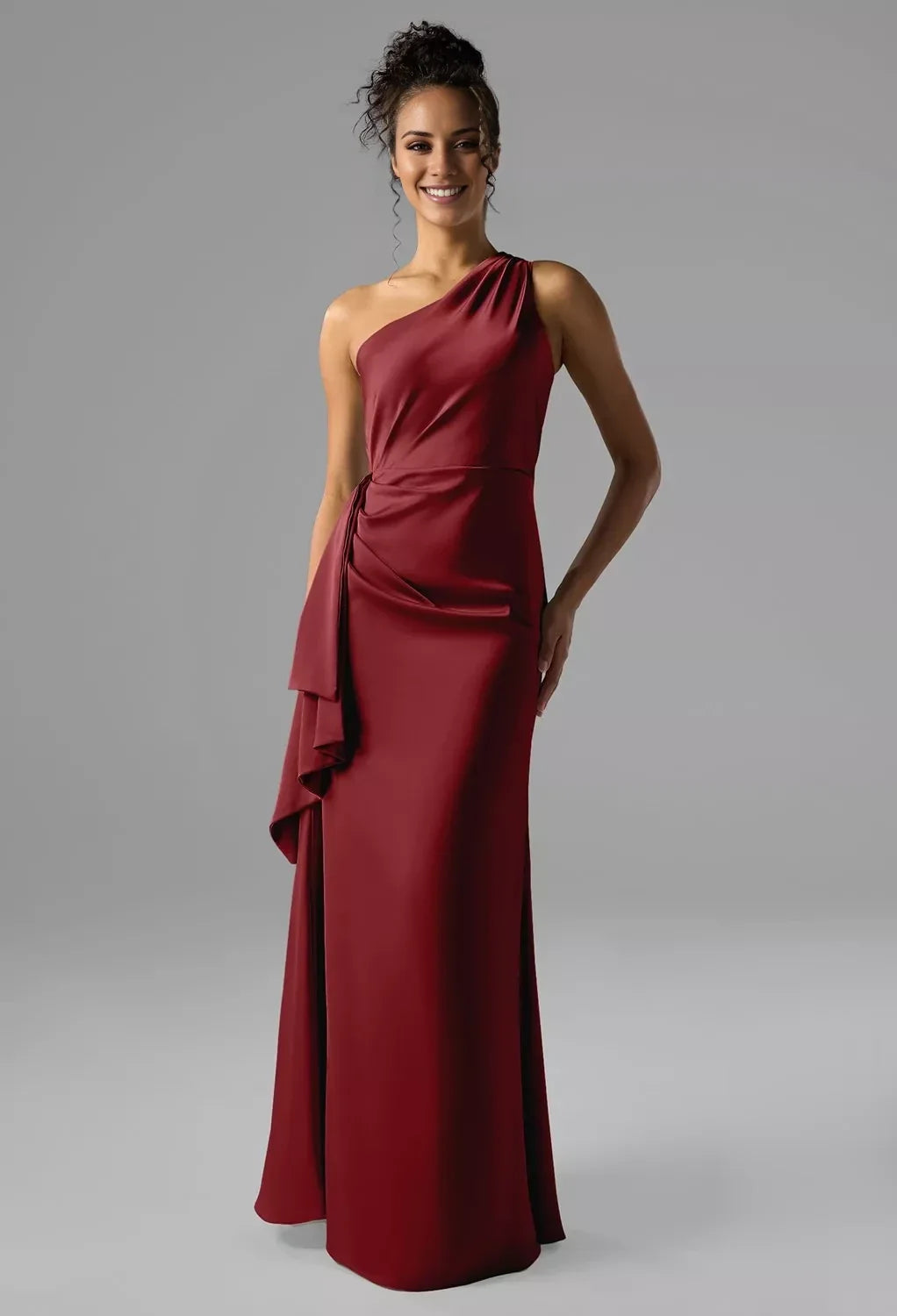 A-Line One-Shoulder Sleeveless Backless Floor-Length Wedding Dress - Chloe Dress