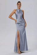 Mermaid Sleeveless High Slit Floor-Length Wedding Dress - Chloe Dress