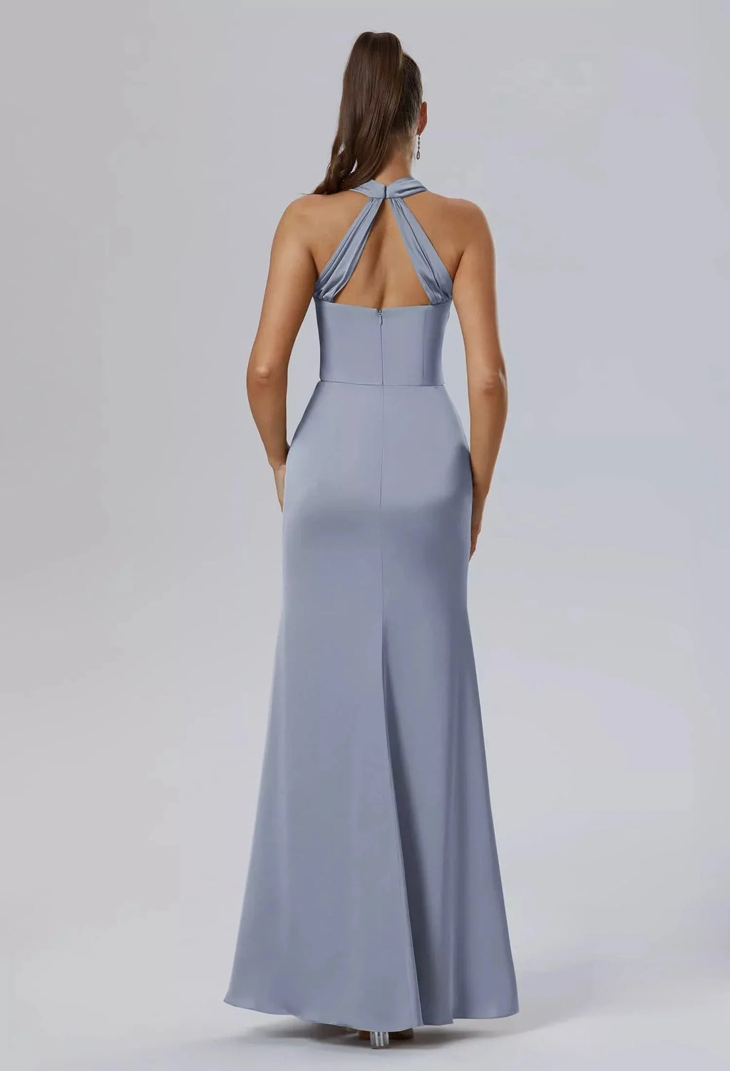 Mermaid Sleeveless High Slit Floor-Length Wedding Dress - Chloe Dress