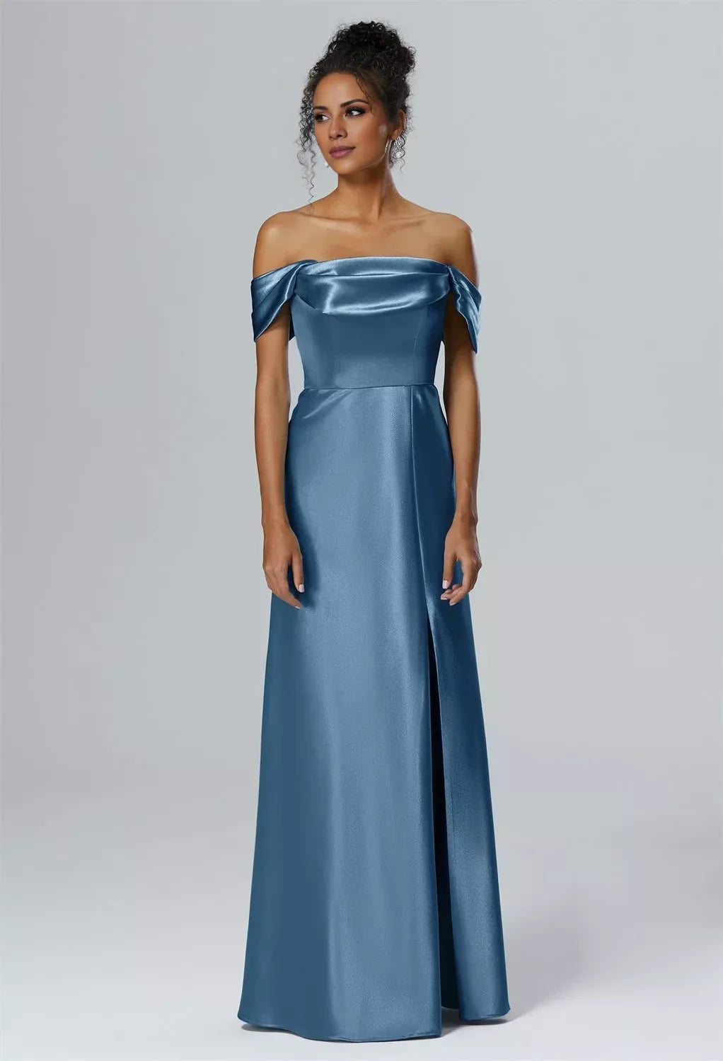 Mermaid One-Shoulder Sleeveless High Slit Floor-Length Wedding Dress - Chloe Dress
