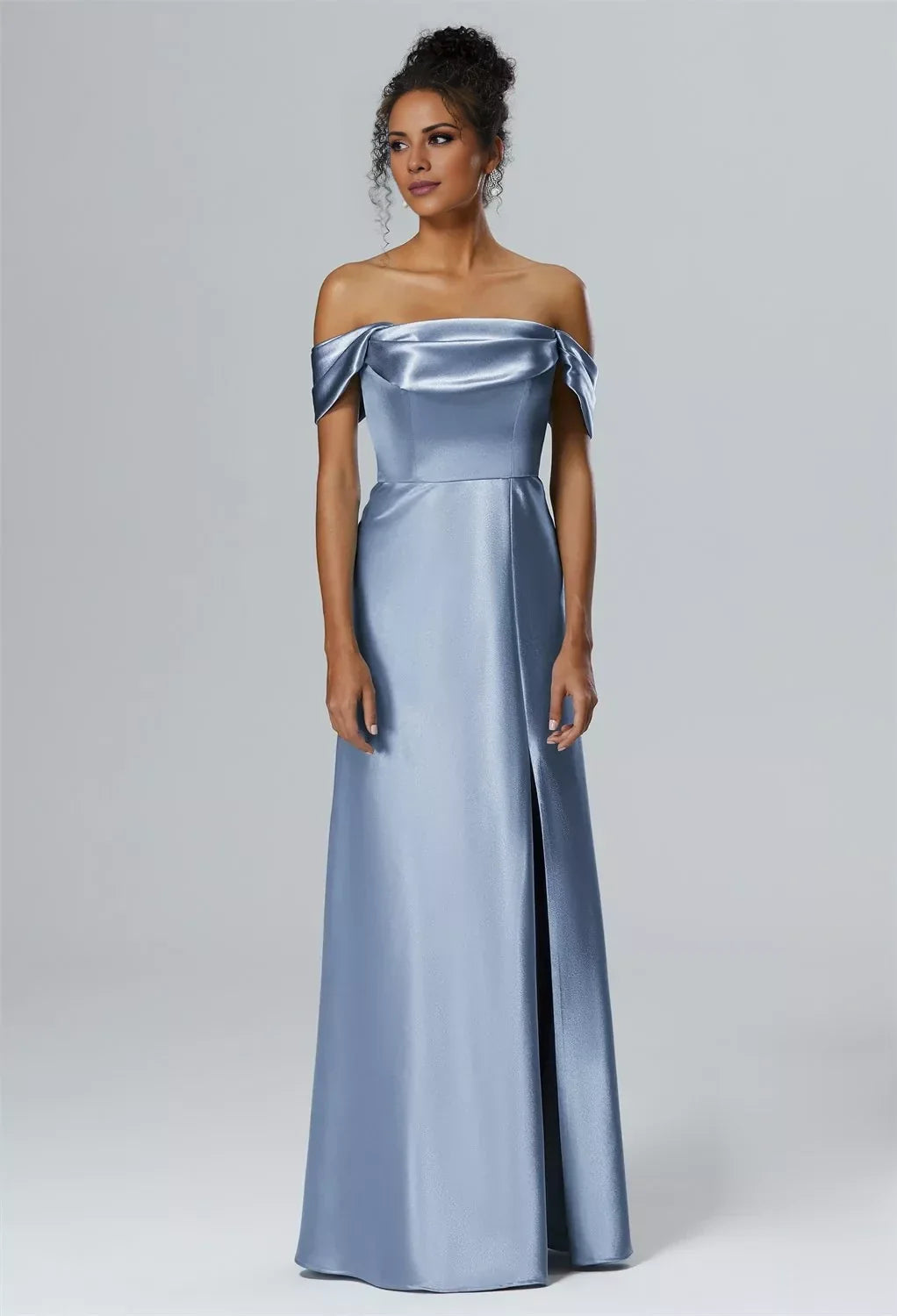 Mermaid One-Shoulder Sleeveless High Slit Floor-Length Wedding Dress - Chloe Dress