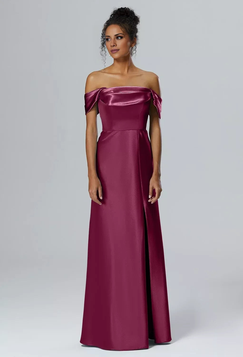 Mermaid One-Shoulder Sleeveless High Slit Floor-Length Wedding Dress - Chloe Dress