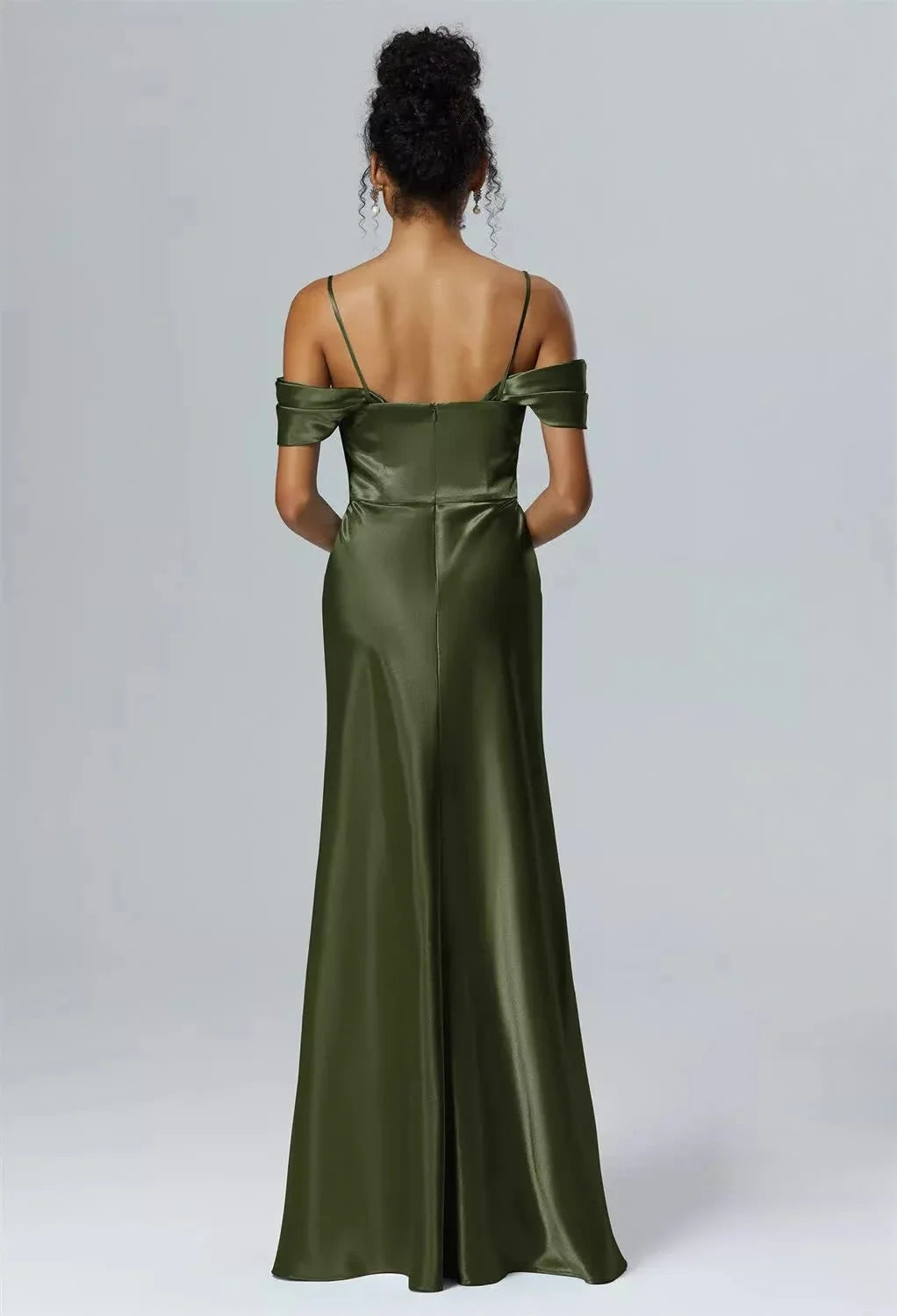 Mermaid One-Shoulder Sleeveless High Slit Floor-Length Wedding Dress - Chloe Dress