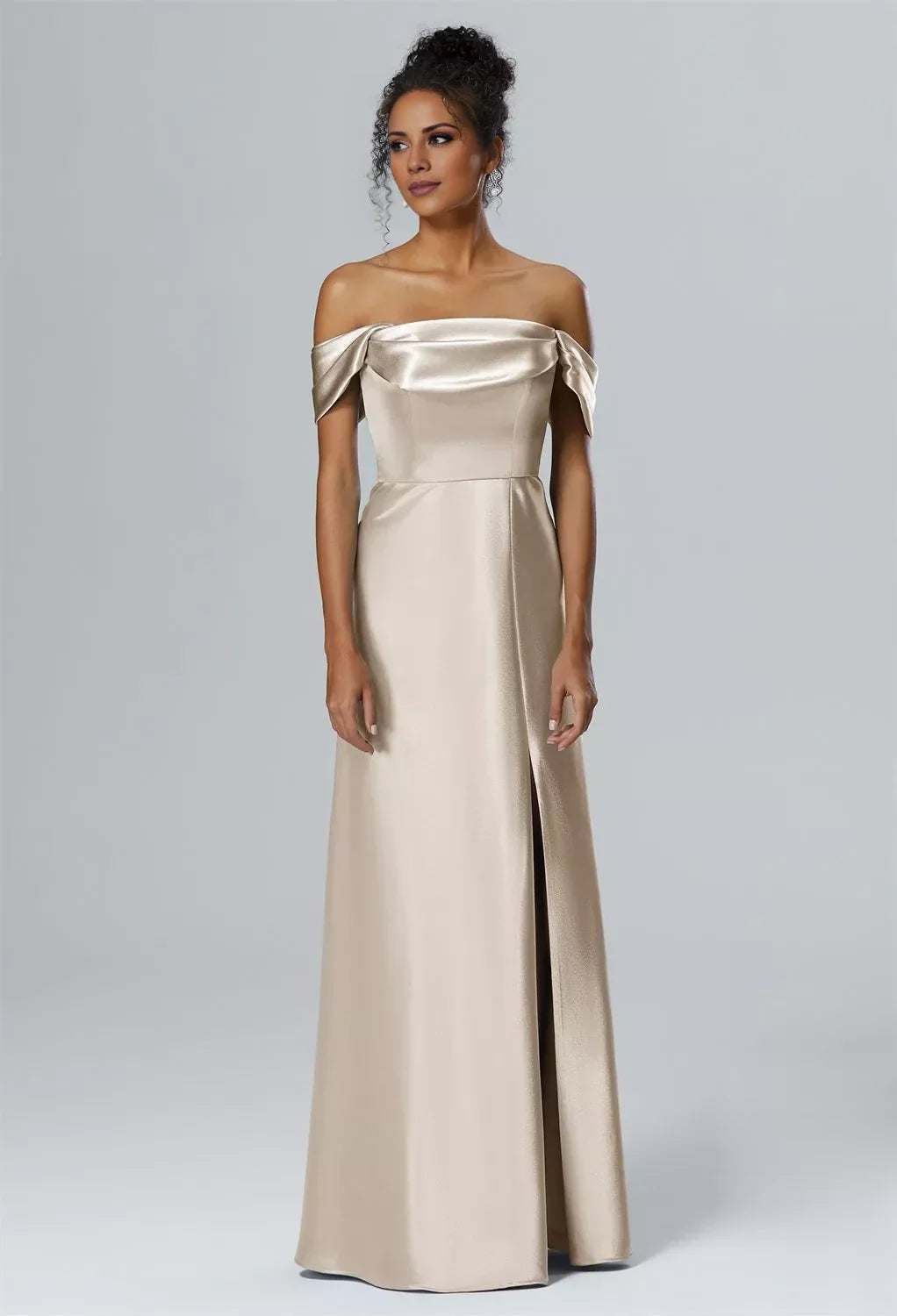 Mermaid One-Shoulder Sleeveless High Slit Floor-Length Wedding Dress - Chloe Dress