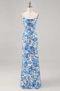 Cowl Neck Satin High Slit Floor-Length Dress - Chloe Dress
