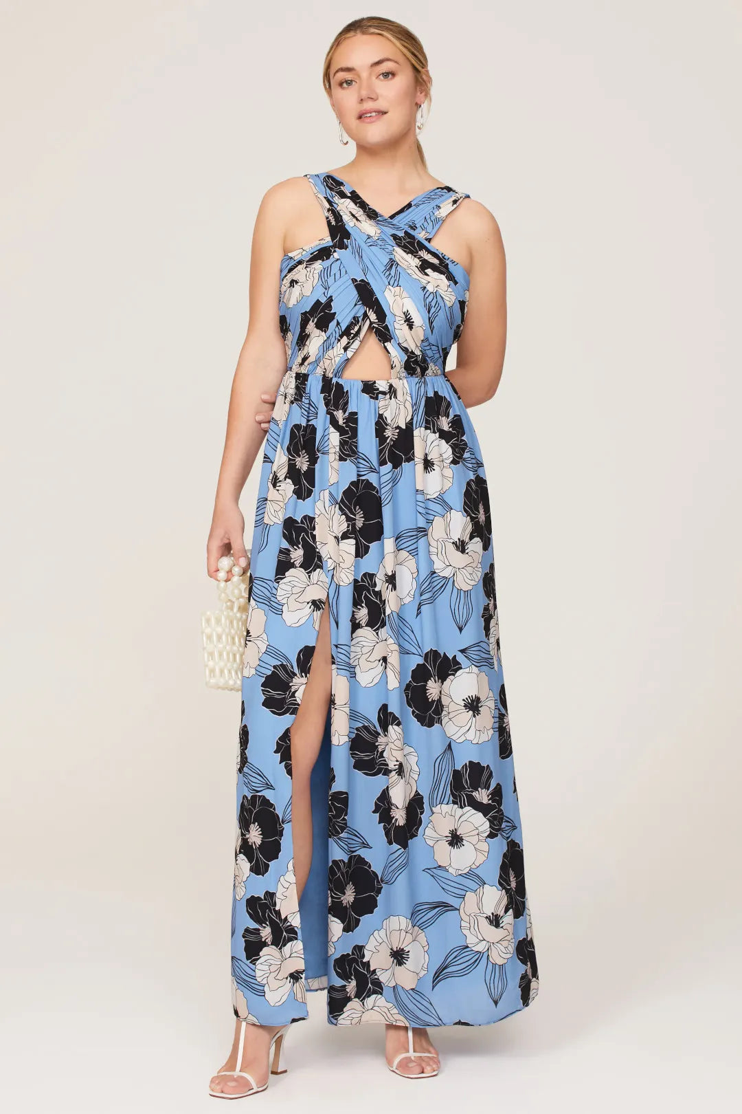 A-Line Halter Sleeveless High Slit Floor-Length Prom Dress - Chloe Dress