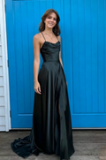 A-Line Spaghetti Strap Lace Floor-Length Evening Dress - Chloe Dress