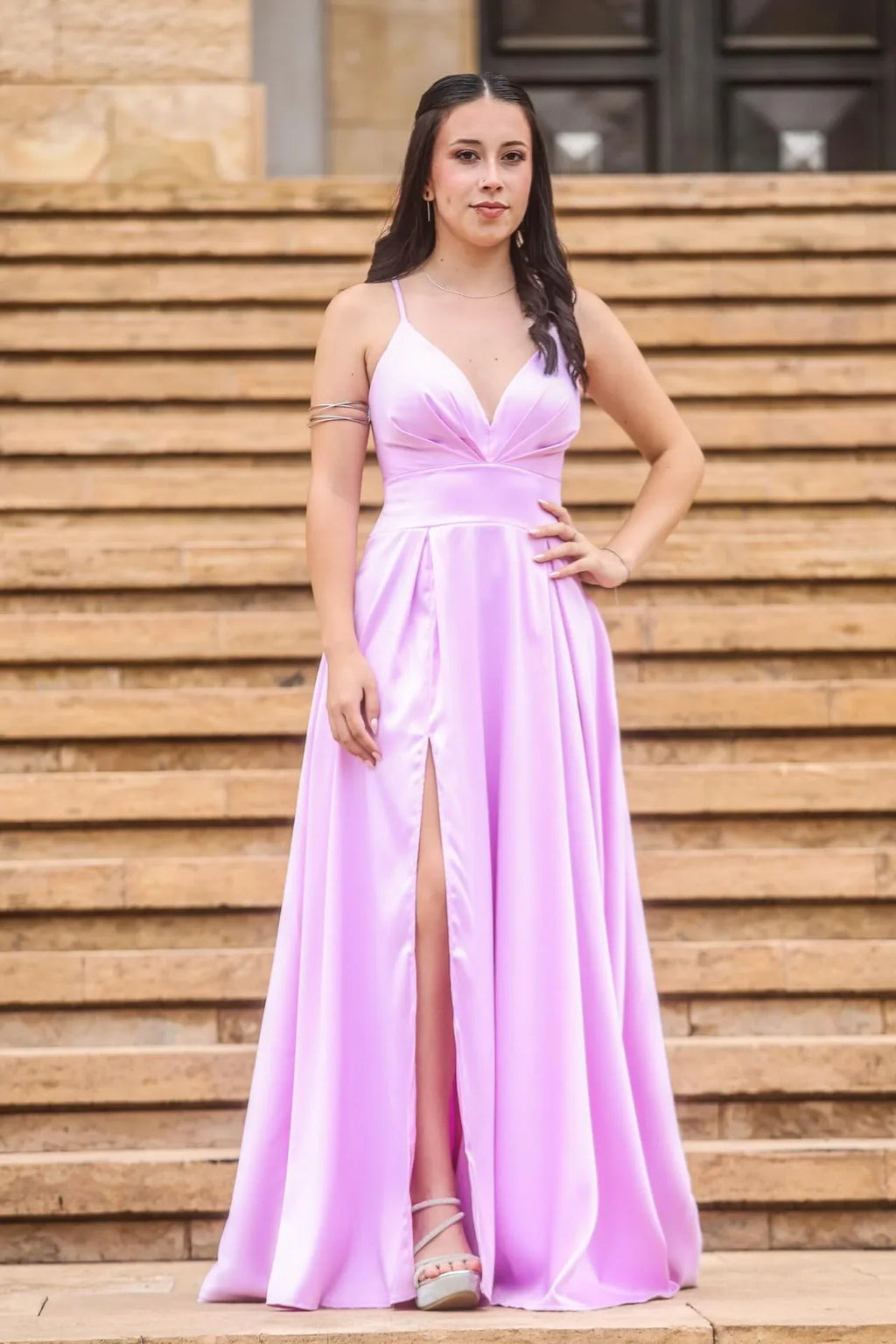 A-Line Spaghetti Strap Lace Floor-Length Evening Dress - Chloe Dress