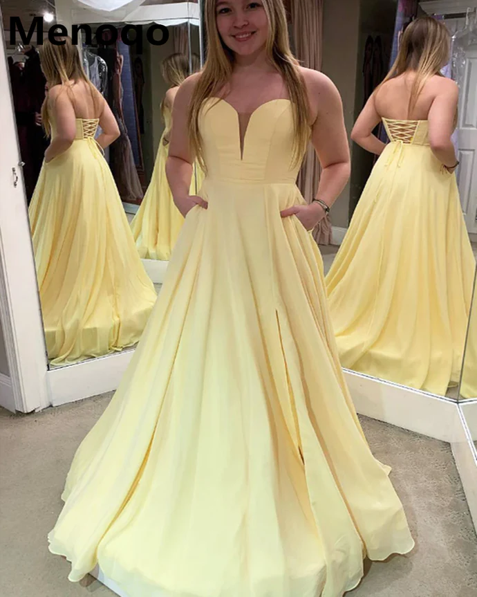 A-Line Sweetheart Chiffon Floor-Length Evening Dress - Chloe Dress