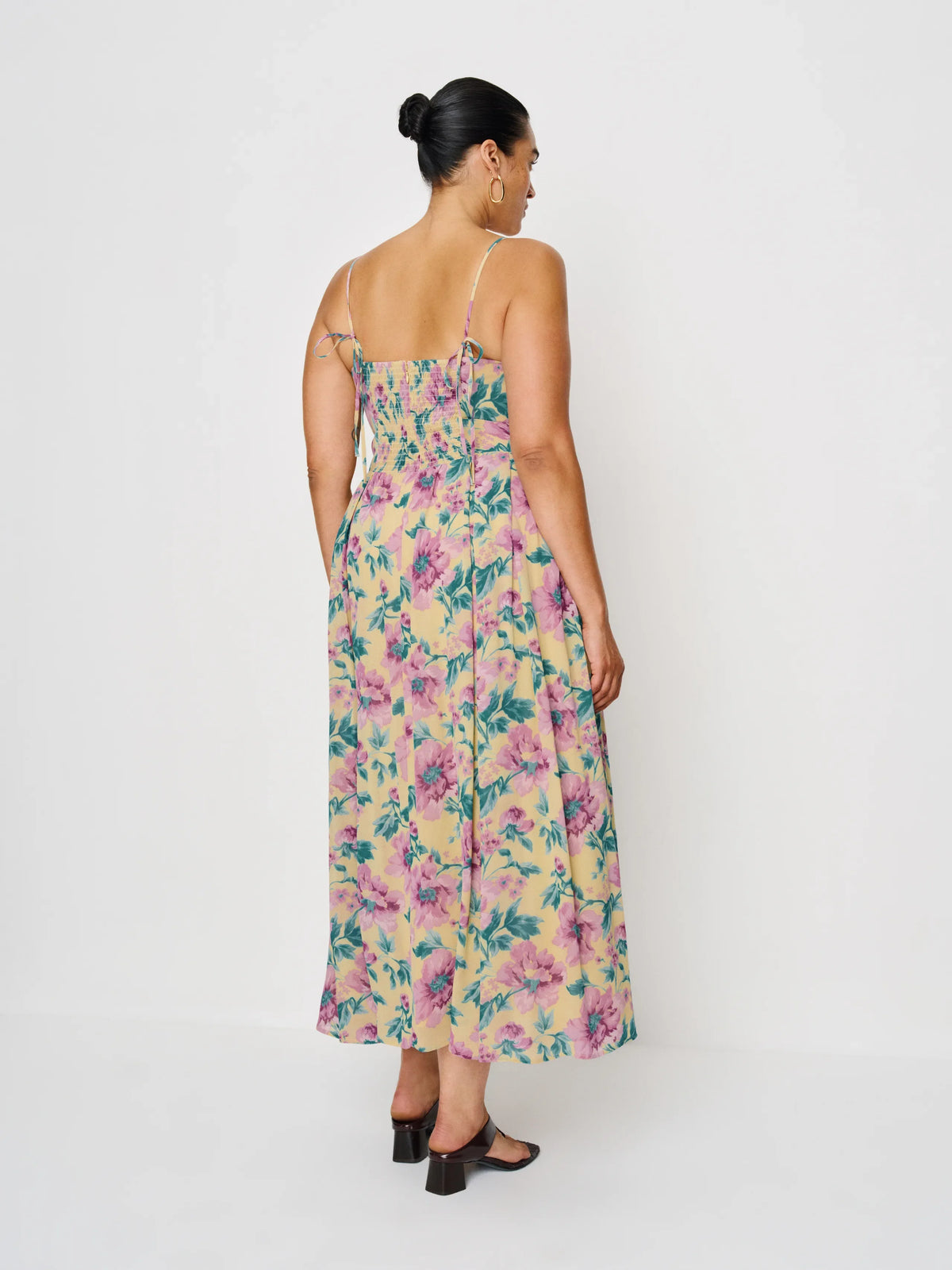 Yellow A-Line Sweetheart Chiffon Midi Prom Dress - Chloe Dress