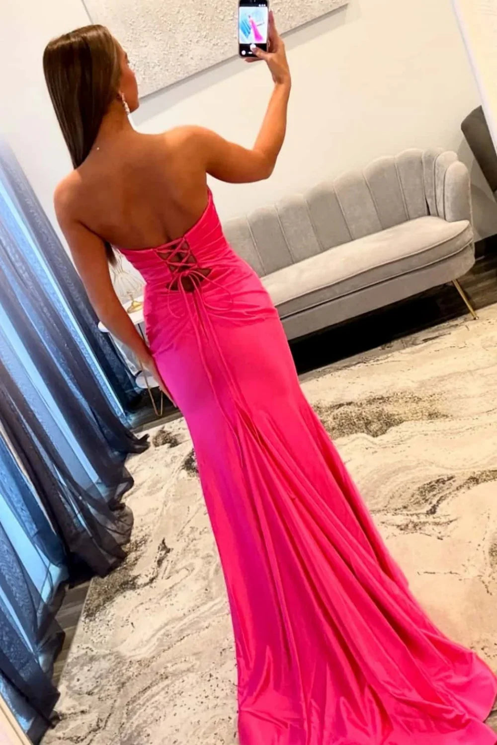 Mermaid Strapless Floor-Length Evening Dress - Chloe Dress