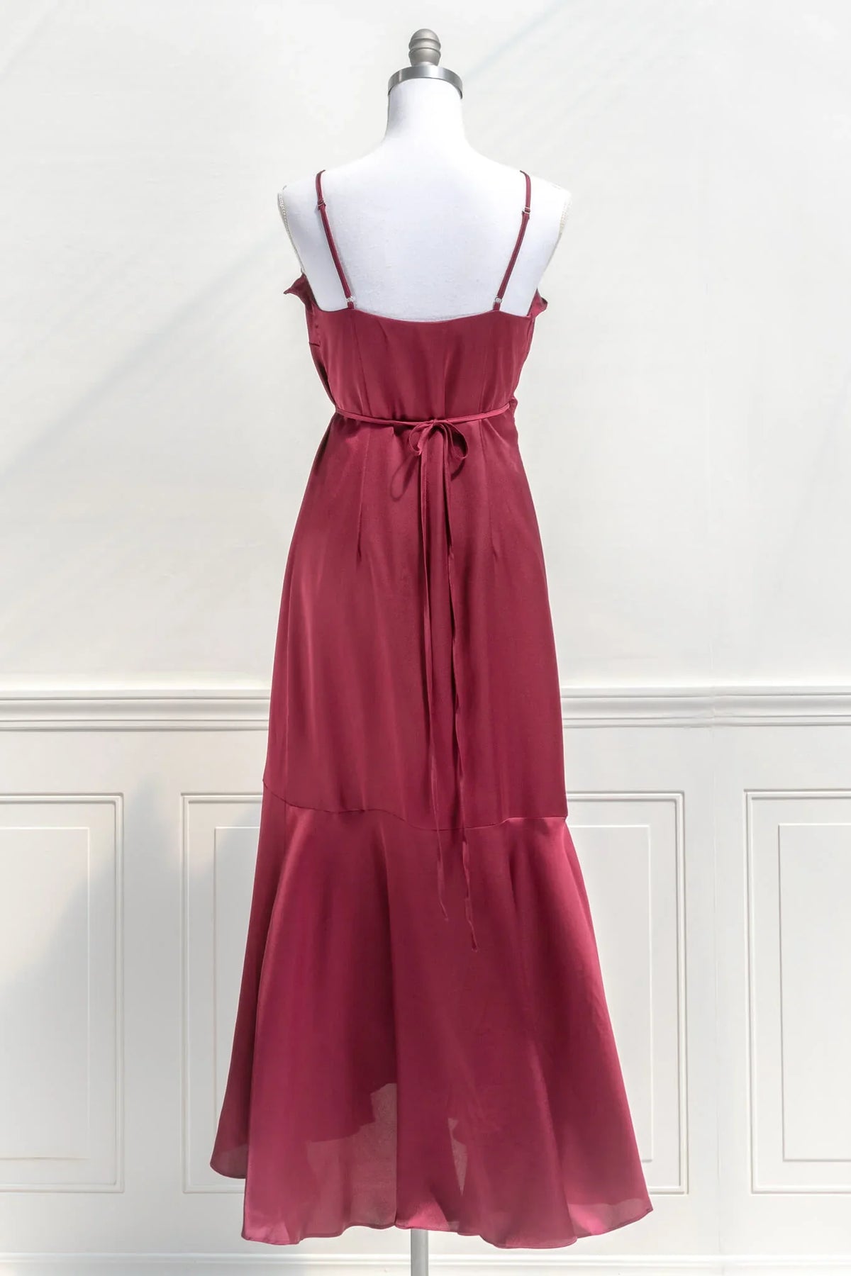 V-Neck Satin Backless Prom Dress - Chloe Dress