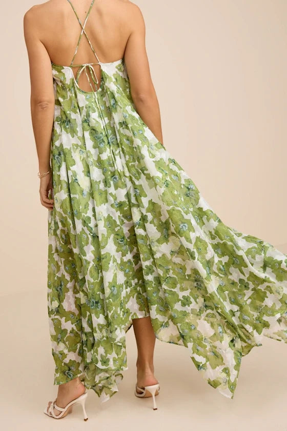 Halter Chiffon Sleeveless Floor-Length Prom Dress - Chloe Dress
