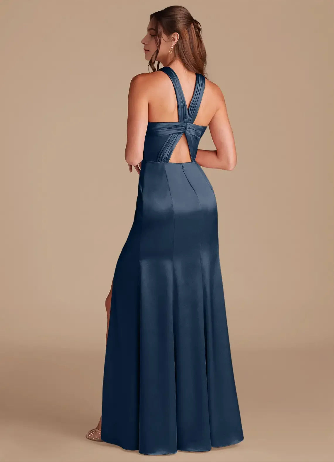 Mermaid Halter Sleeveless Floor-Length Wedding Dress - Chloe Dress