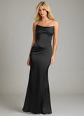Mermaid Halter Satin Lace-Up Back Floor-Length Wedding Dress - Chloe Dress