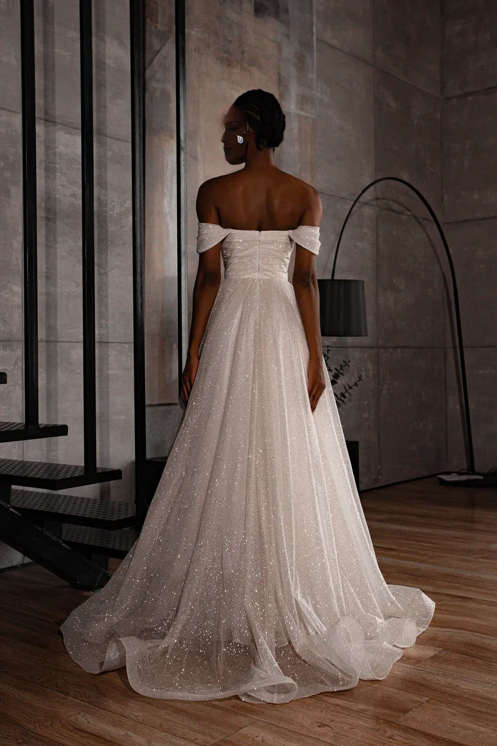 A-Line Off-Shoulder Sleeveless Floor-Length Wedding Dress - Chloe Dress