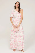 Blush Pink A-Line One-Shoulder Floor-Length Prom Dress - Chloe Dress