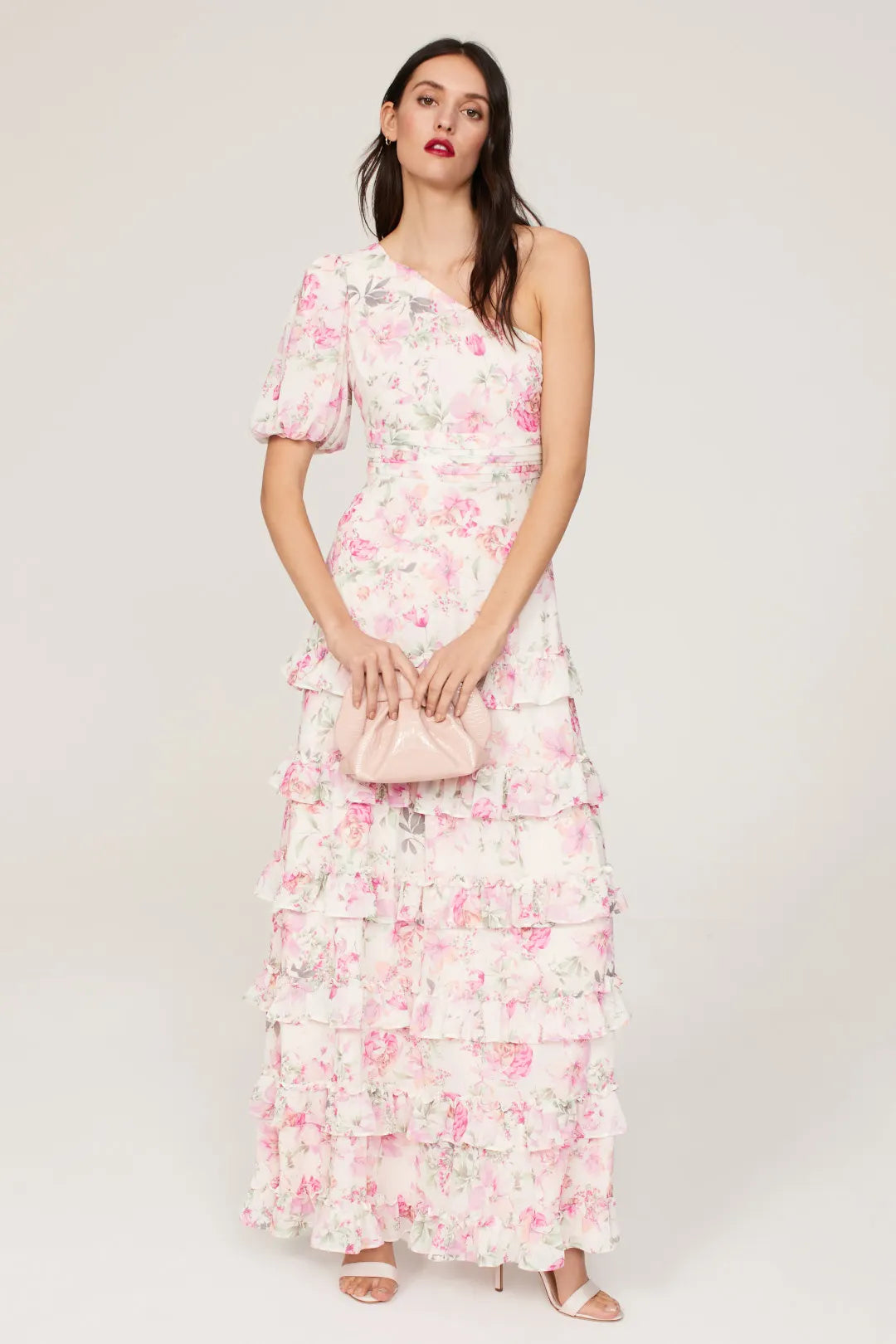 Blush Pink A-Line One-Shoulder Floor-Length Prom Dress - Chloe Dress
