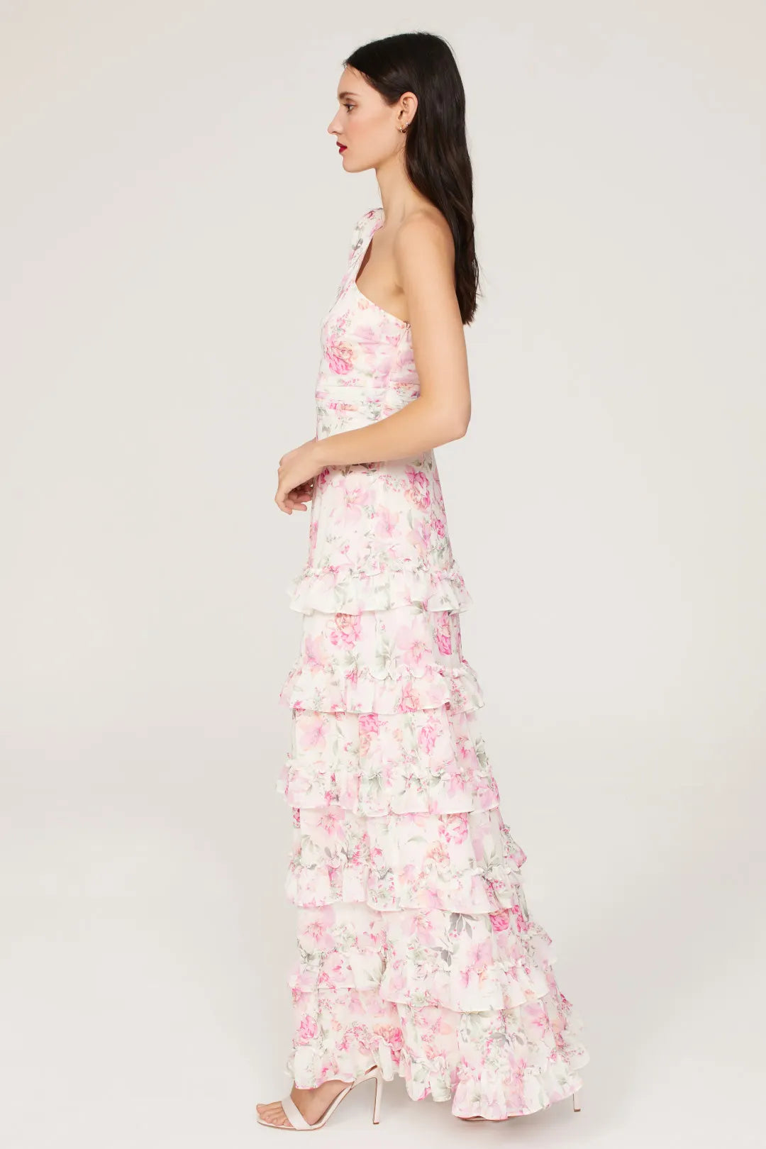 Blush Pink A-Line One-Shoulder Floor-Length Prom Dress - Chloe Dress
