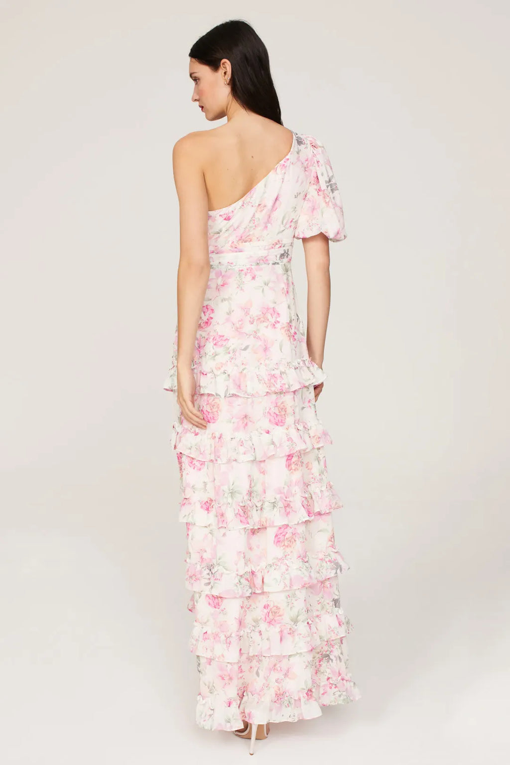 Blush Pink A-Line One-Shoulder Floor-Length Prom Dress - Chloe Dress