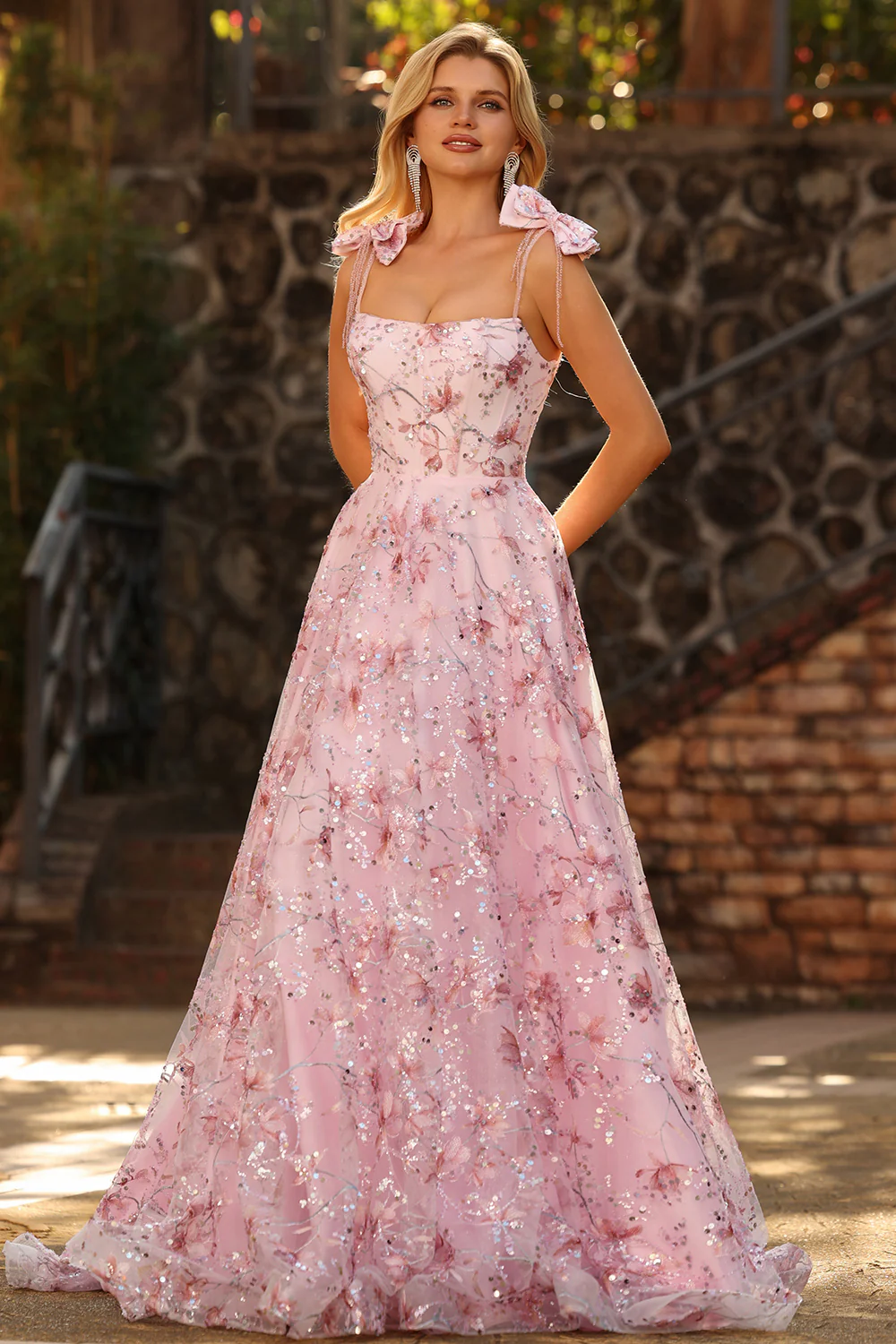 Square Neck Tulle Prom Dress - Chloe Dress