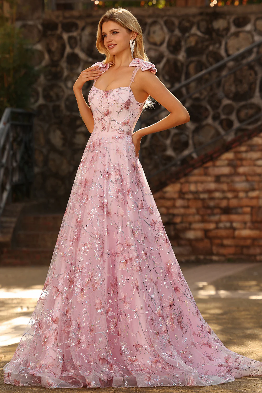 Square Neck Tulle Prom Dress - Chloe Dress