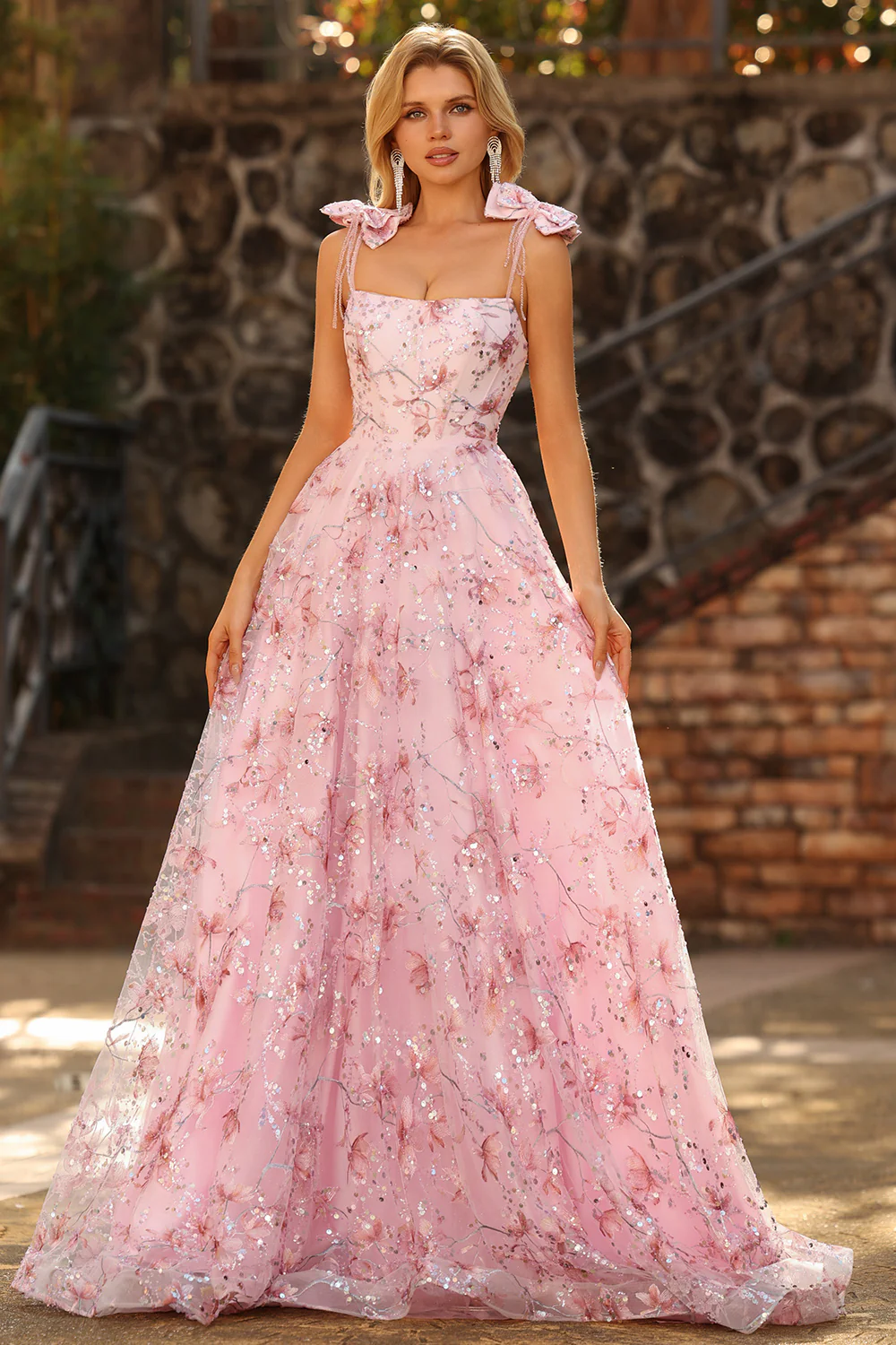 Square Neck Tulle Prom Dress - Chloe Dress
