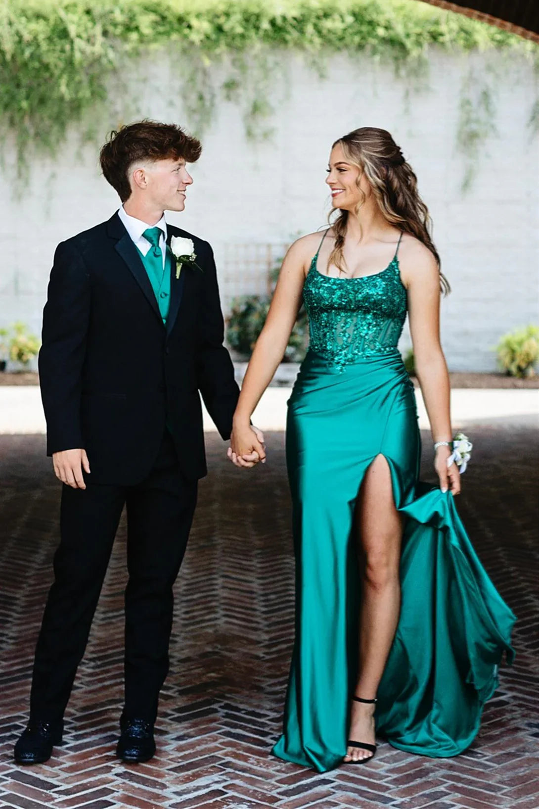 Green Mermaid Satin Prom Dress - Chloe Dress