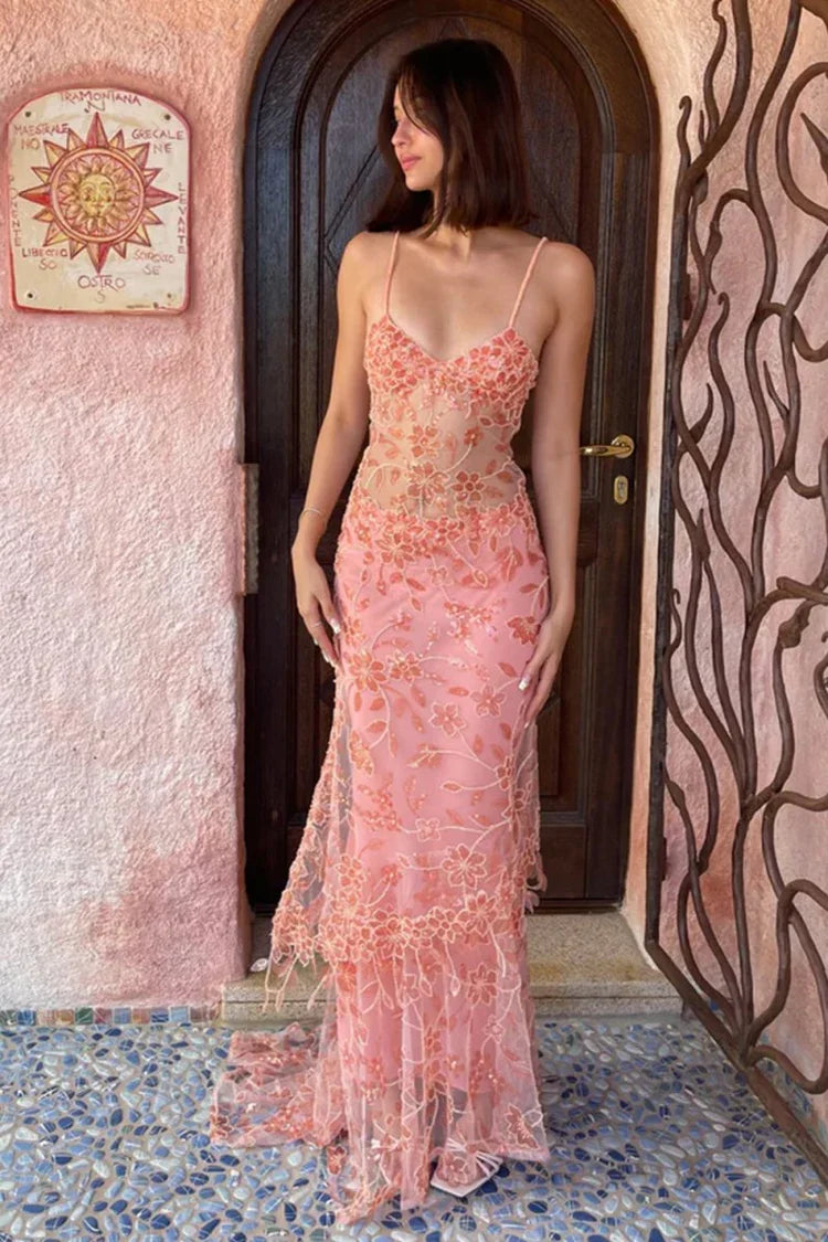 Mermaid Sweetheart Lace Prom Dress - Chloe Dress