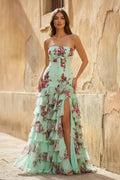 Mermaid Sweetheart Lace Ruffled Prom Dress - Chloe Dress