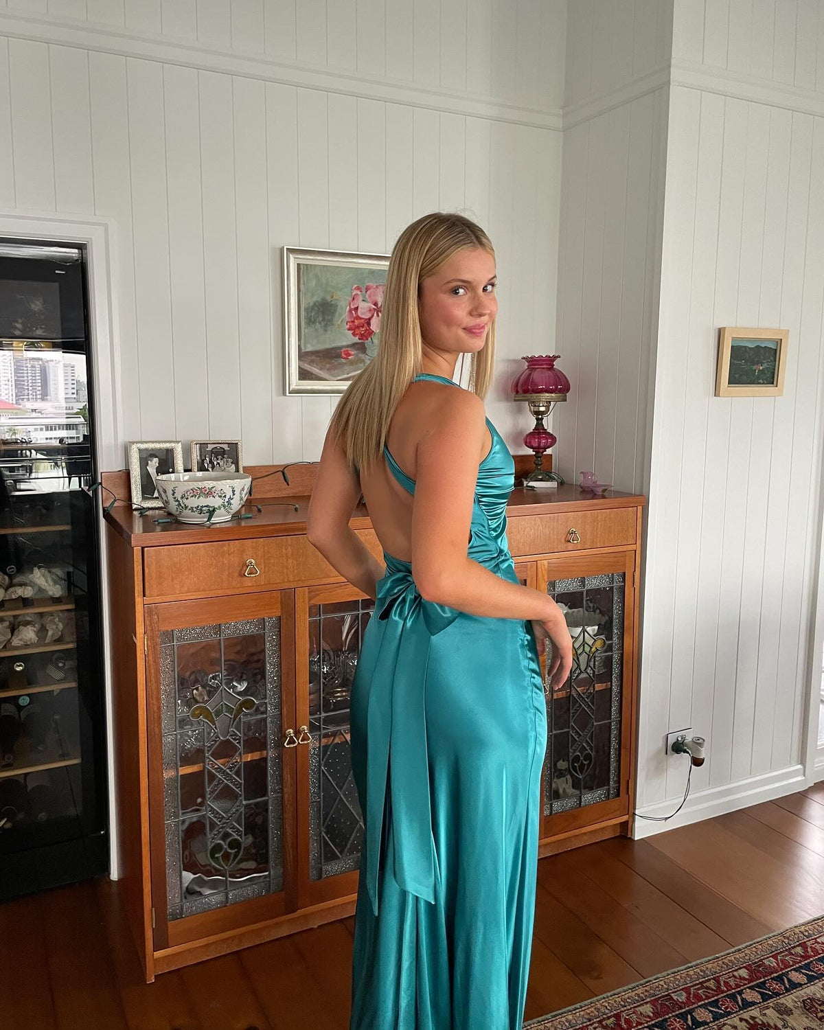 Mermaid Halter Sleeveless Open Back Floor-Length Evening Dress - Chloe Dress