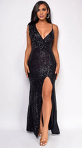 Mermaid One-Shoulder High Slit Floor-Length Evening Dress - Chloe Dress