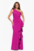 Mermaid One-Shoulder Backless Ruffled Floor-Length Prom Dress - Chloe Dress