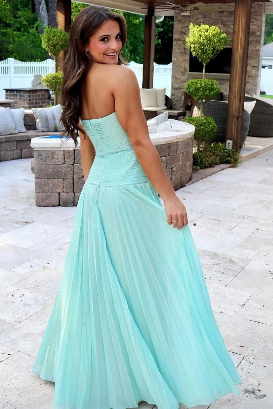 A-Line Sweetheart Zipper Back Floor-Length Evening Dress - Chloe Dress
