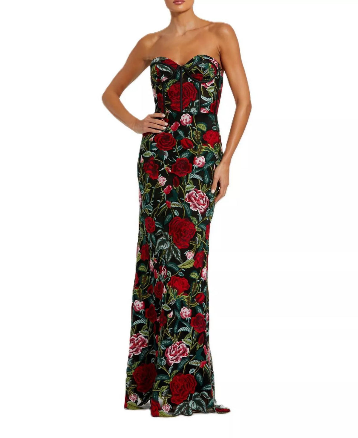 Mermaid Sweetheart Embroidered Floor-Length Prom Dress - Chloe Dress