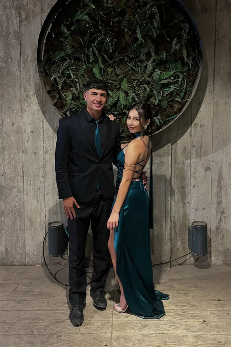 One-Shoulder Satin High Slit Prom Gown - Chloe Dress