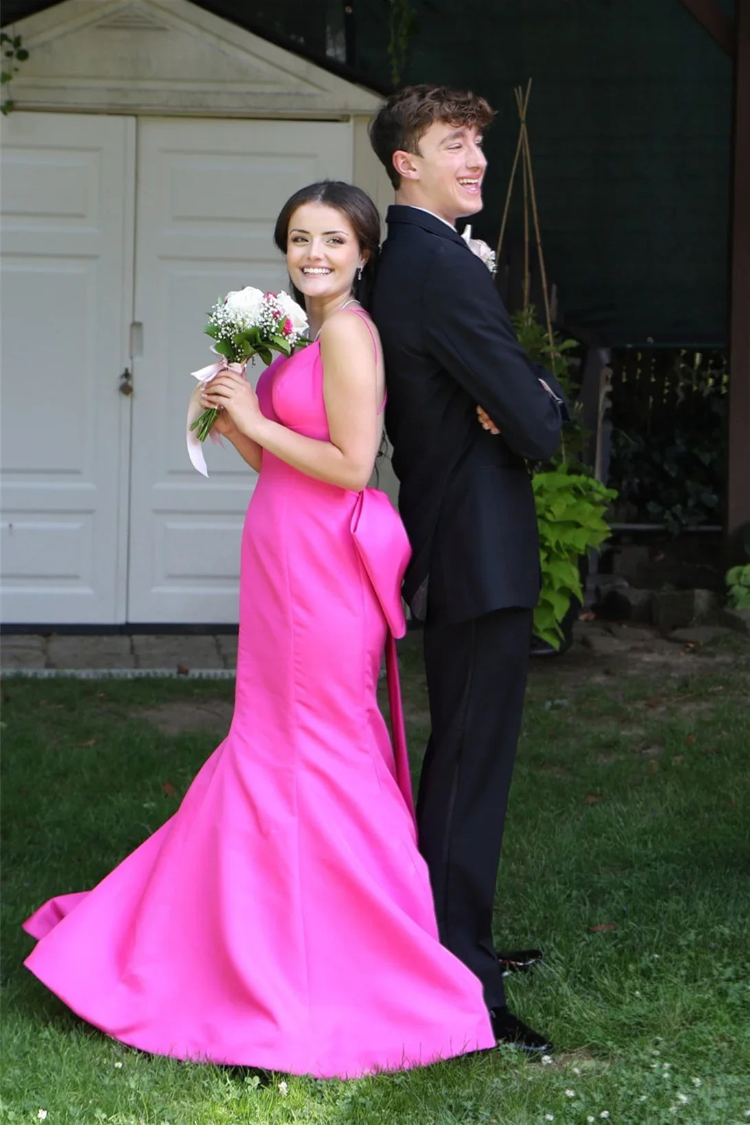 Mermaid Sweetheart Satin Train Prom Dress - Chloe Dress