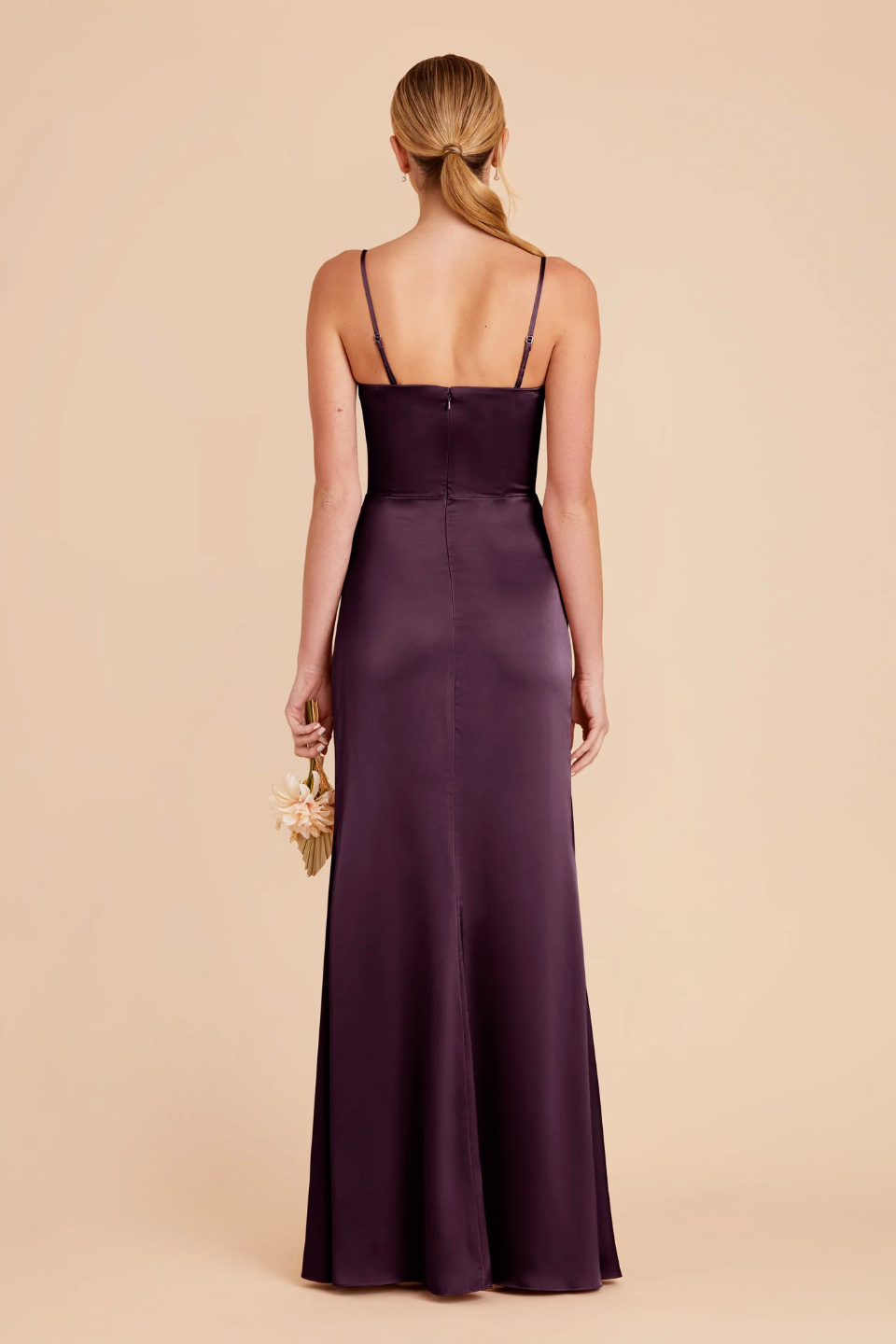 Strapless Satin High Slit Wedding Dress - Chloe Dress