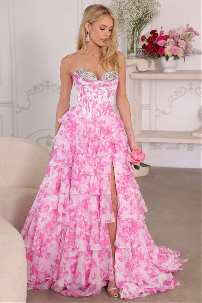 Mermaid Sweetheart Lace High Slit Prom Dress - Chloe Dress