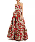 Ball Gown Strapless Open Back Tiered Floor-Length Prom Gown - Chloe Dress