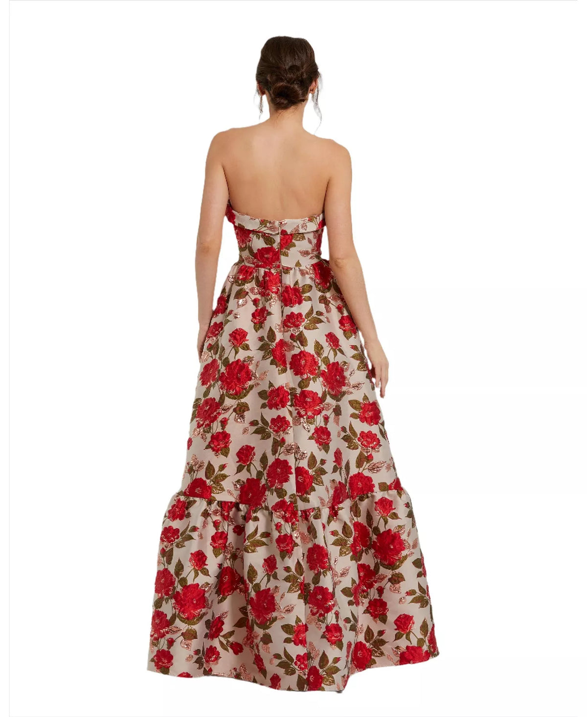 Ball Gown Strapless Open Back Tiered Floor-Length Prom Gown - Chloe Dress