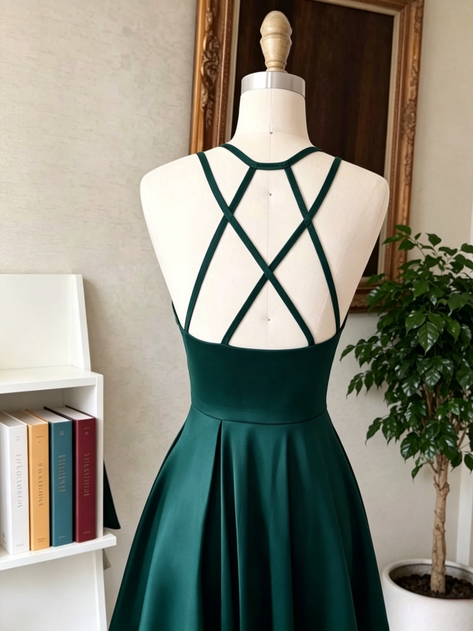 Sweetheart Satin Open Back Mini Formal Dress - Chloe Dress