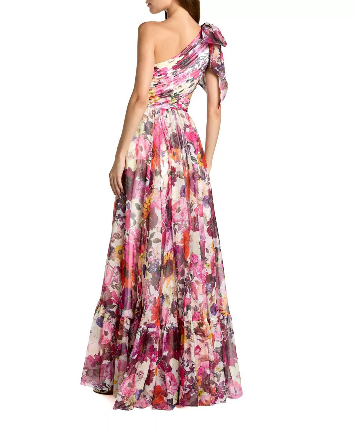 One-Shoulder Sleeveless Cutout Floor-Length Prom Dress - Chloe Dress