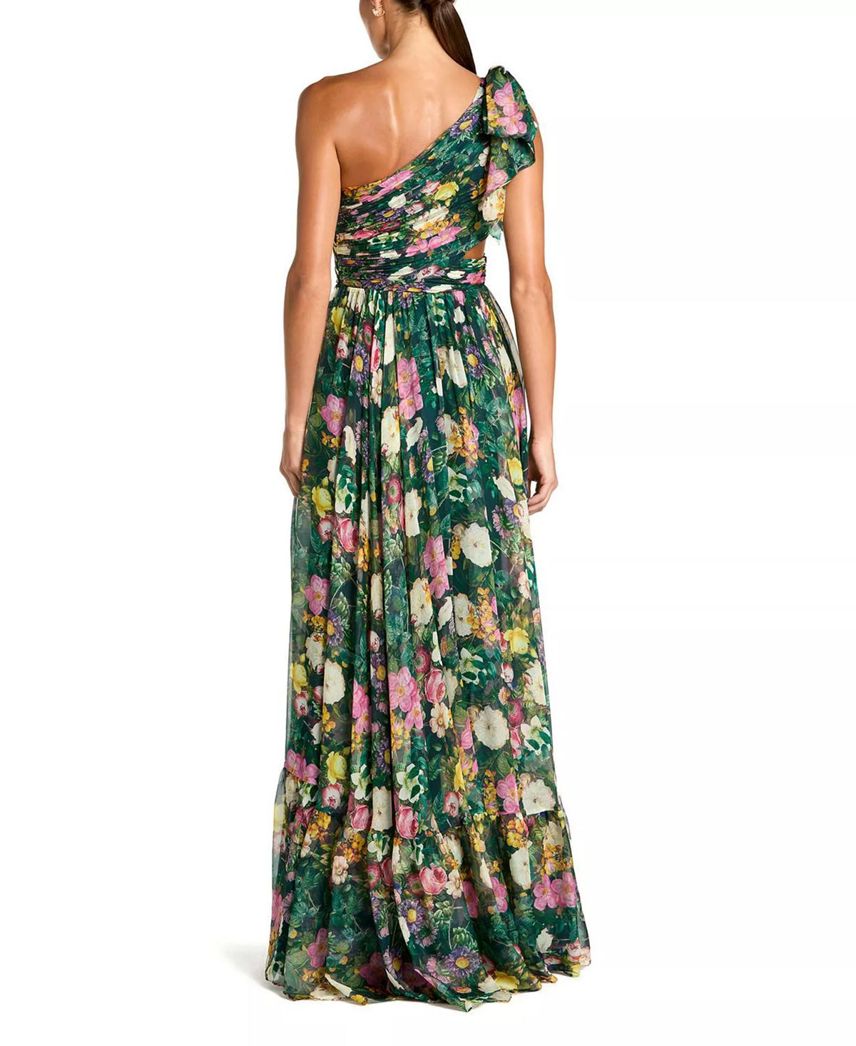 One-Shoulder Sleeveless Cutout Floor-Length Prom Dress - Chloe Dress