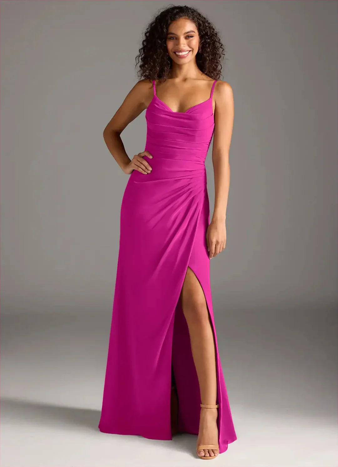 Spaghetti Strap Chiffon Floor-Length Wedding Dress - Chloe Dress
